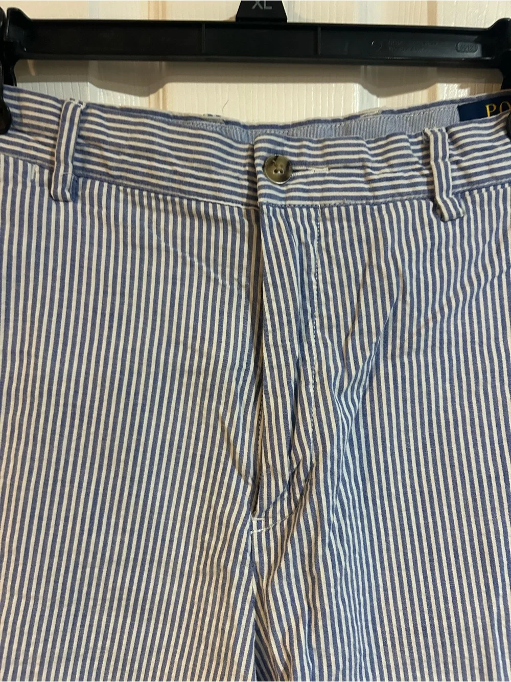 Men’s POLO Ralph Lauren Seersucker Blue 9 inch Shorts